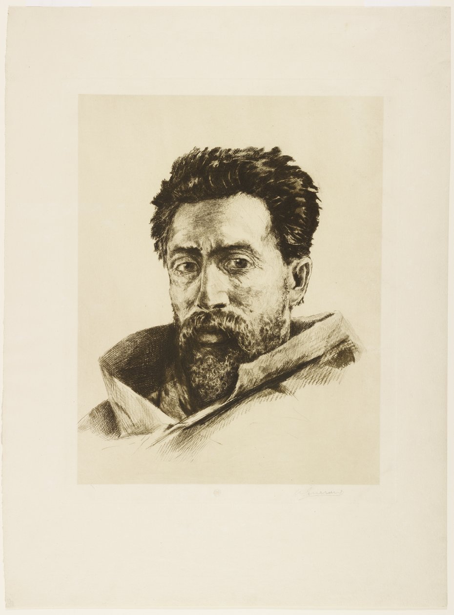 A Striker, ca 1888 (etsning och roulette) av Henri Charles Guérard