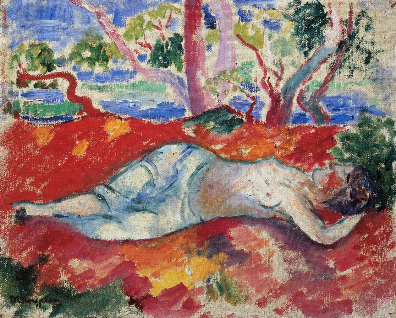 En sovande kvinna av Henri Charles Manguin