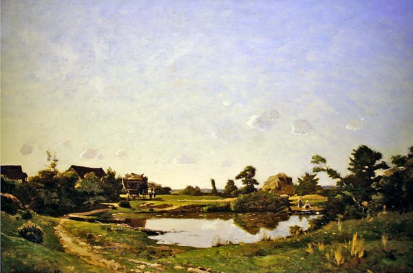Lunch vid poolen av Henri Joseph Harpignies