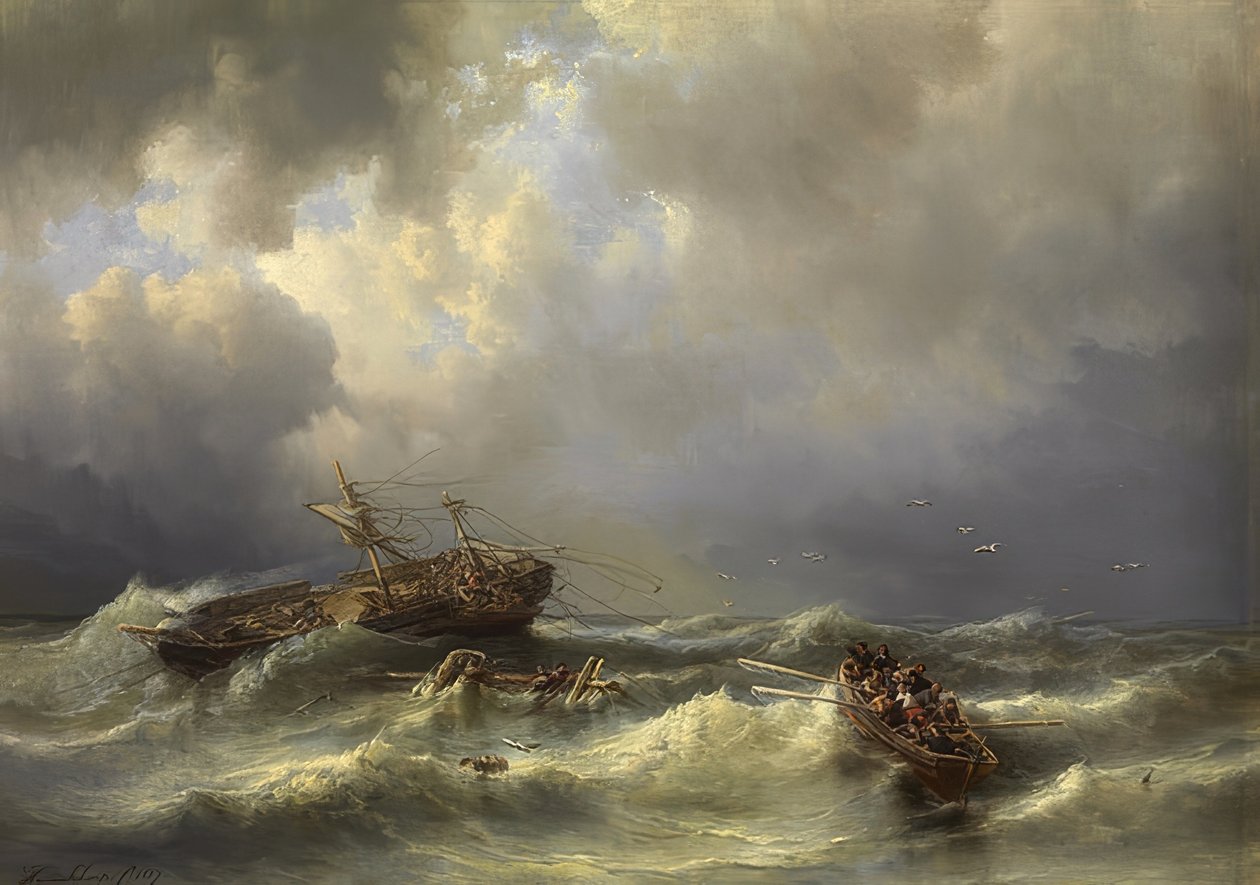 Förlisning. 1857 av Henri Adolphe Schaep