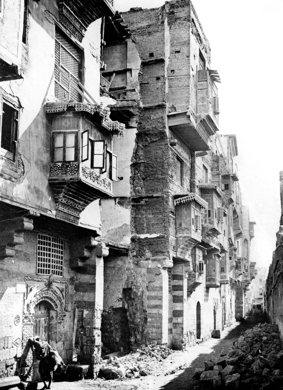 Street, Nubia, Egypten, 1887 av Georges Henri Bechard
