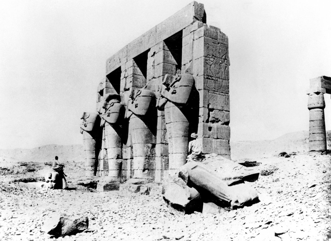 Tempelruiner, Nubia, Egypten, 1887 av Georges Henri Bechard