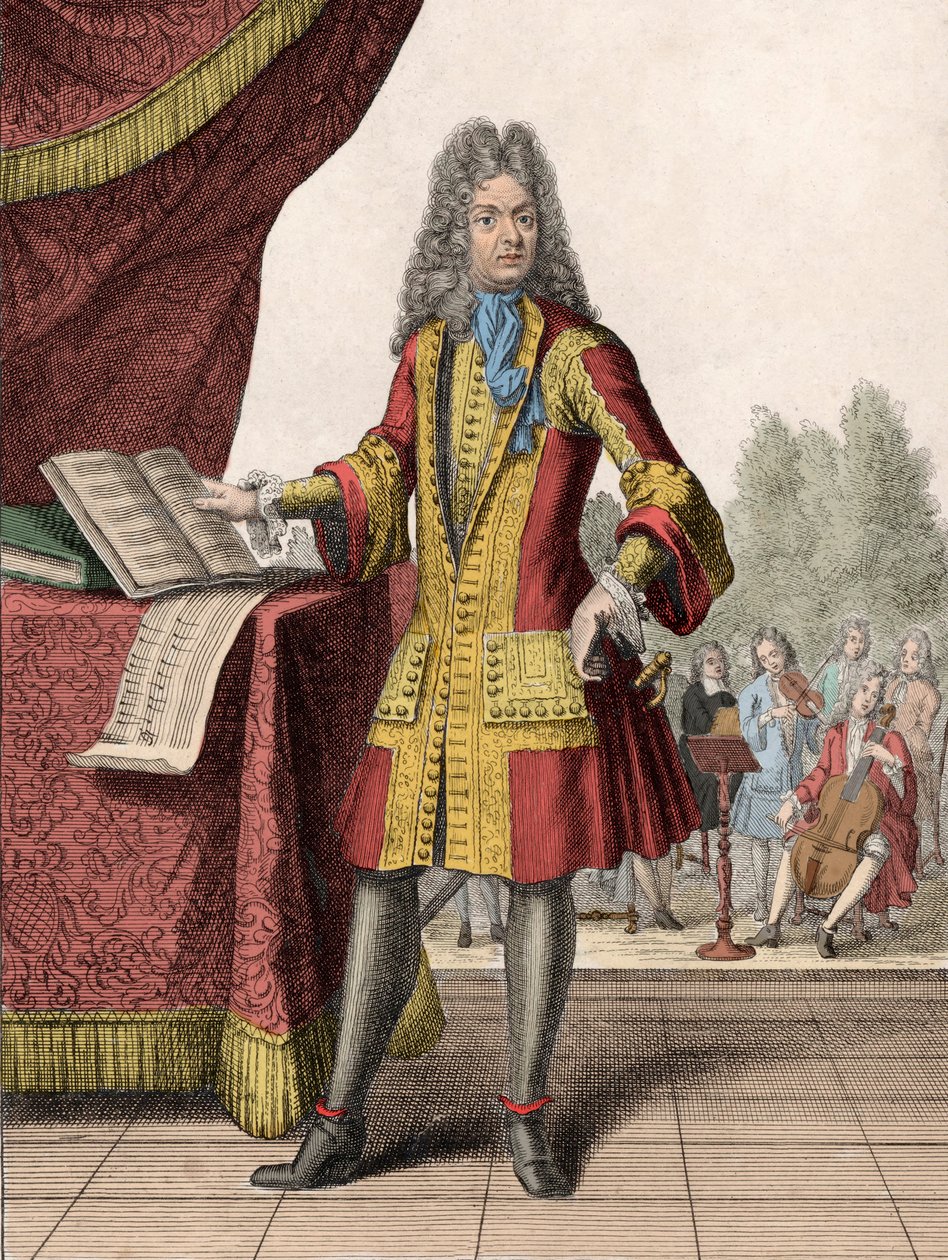Porträtt av Jean-Baptiste Lully (1632-1687) av Henri Bonnart