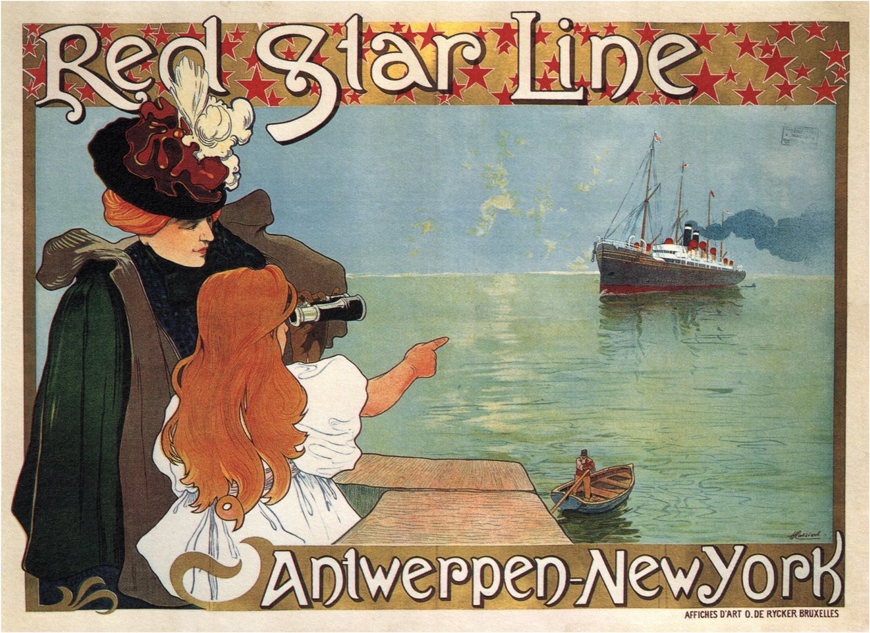 Red Star Line, 1899 av Henri Cassiers