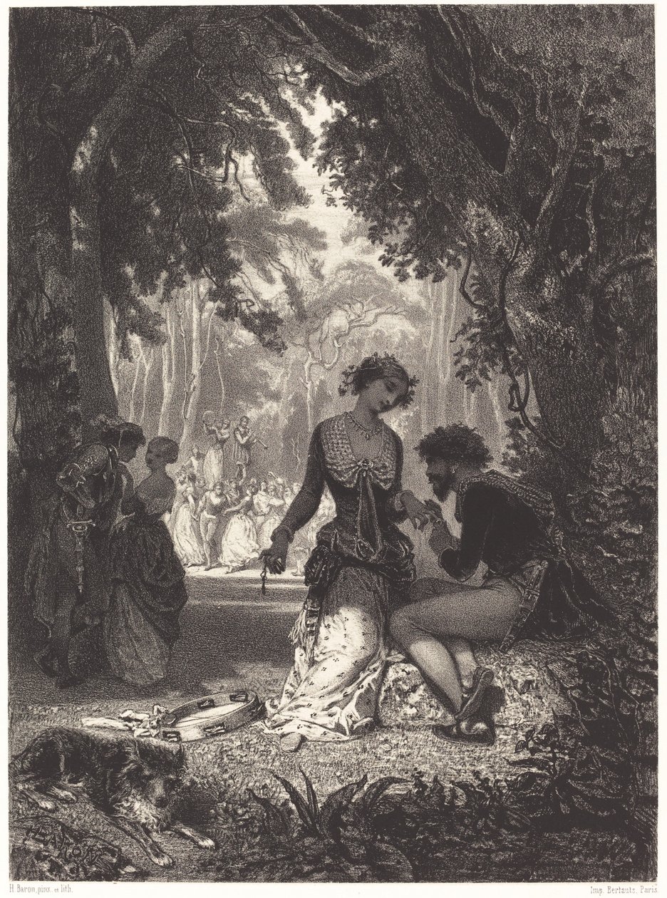 Italienska dansare av Henri Charles Antoine Baron