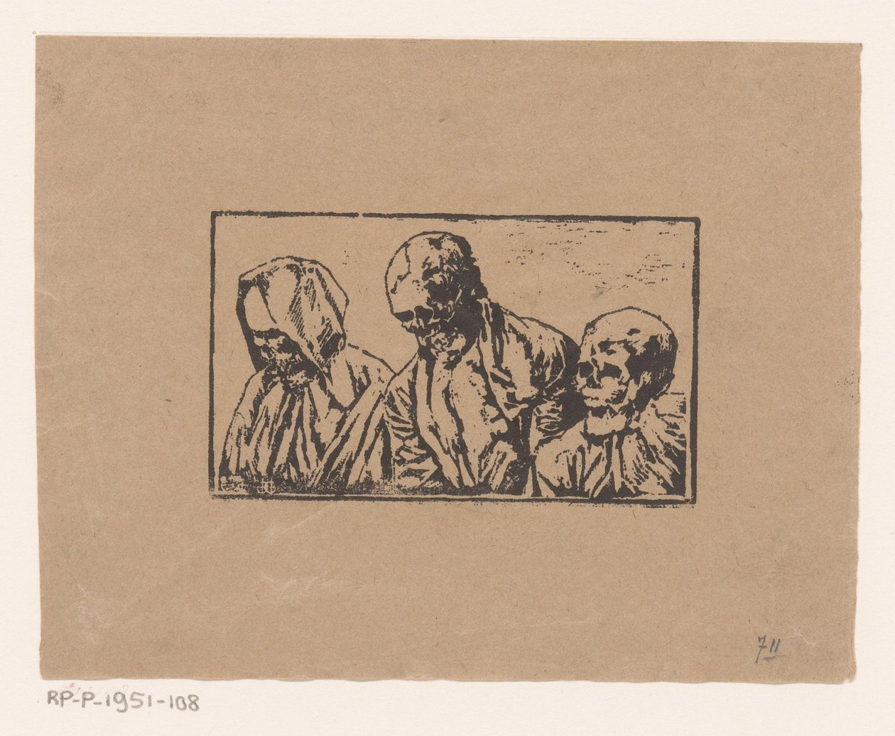 Tre döda av Henri Charles Guérard