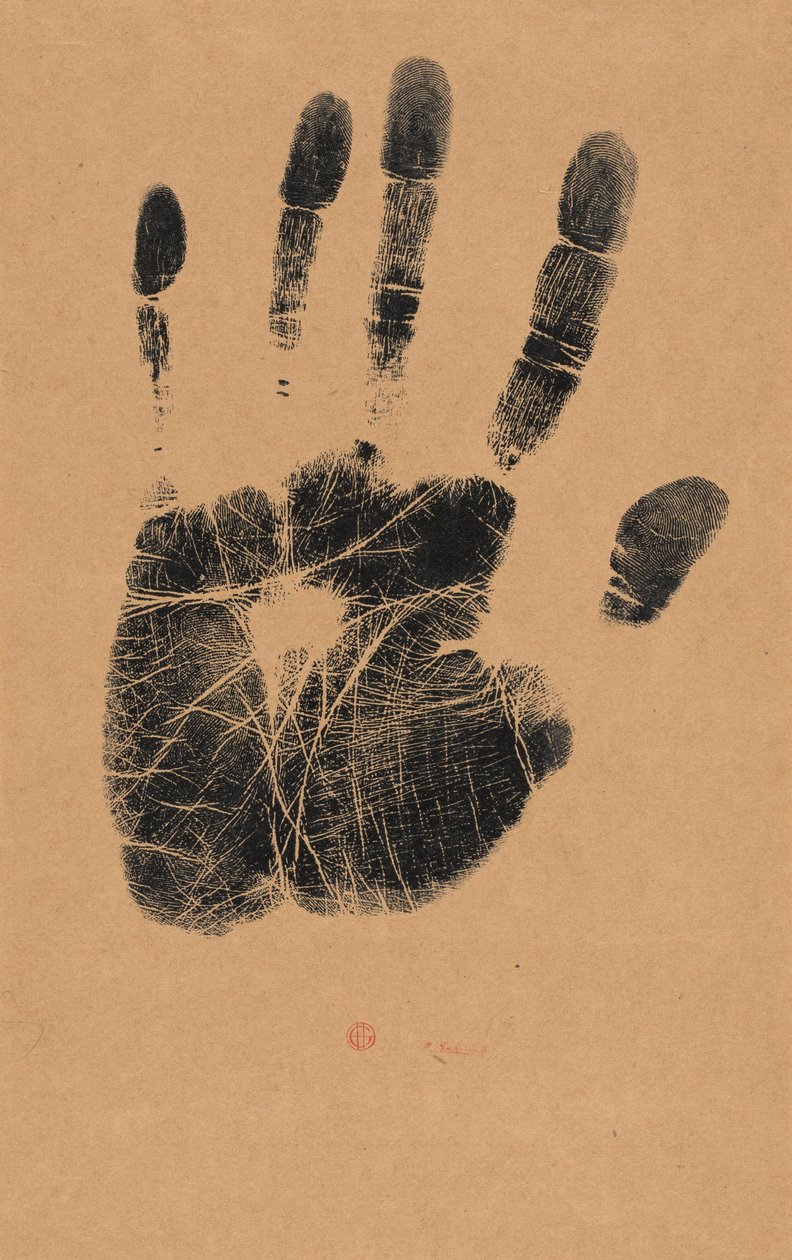 Konstnärens vänstra hand av Henri Charles Guérard
