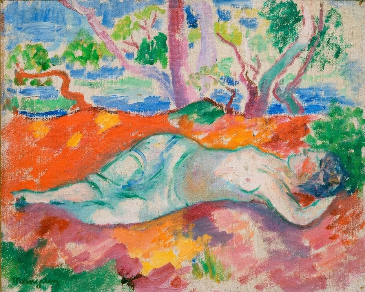 Ryttare, sovande kvinna av Henri Charles Manguin