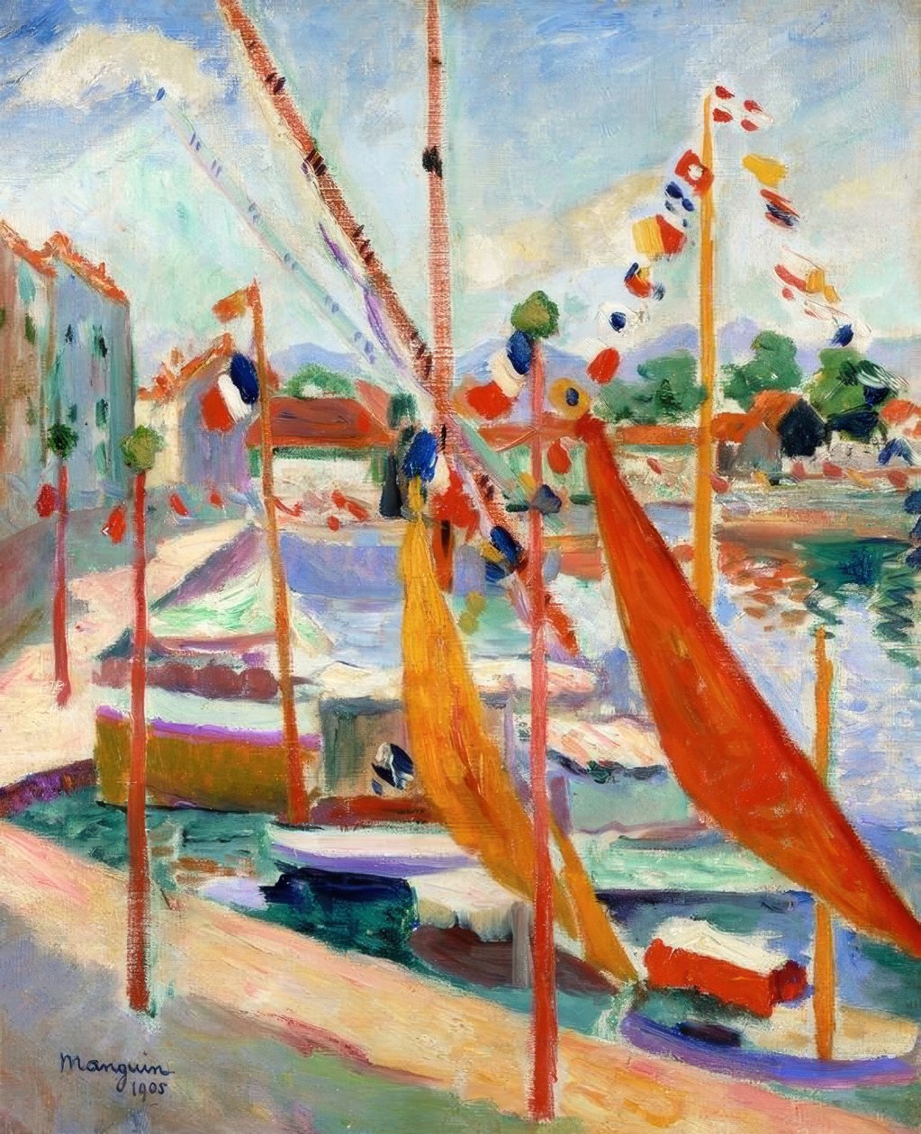 14 juli i St Tropez av Henri Charles Manguin