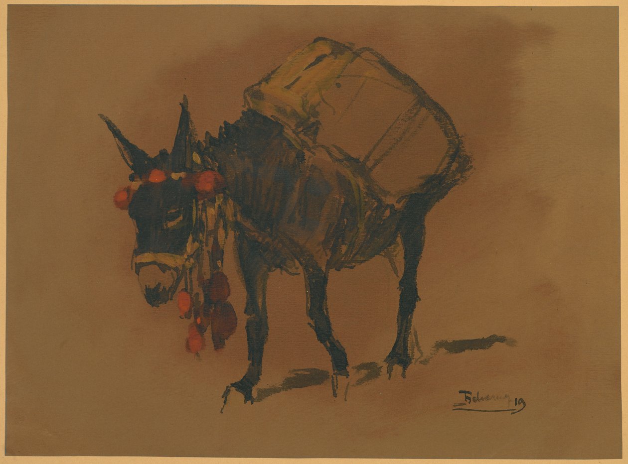 Åsnan (wc på papper) av Henri Deluermoz