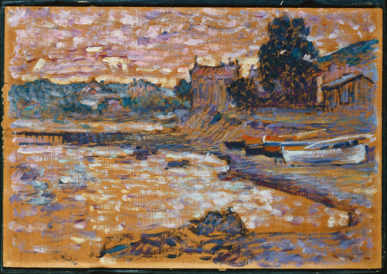 Strandade båtar vid Lavandou, 1908-09 av Henri Edmond Cross