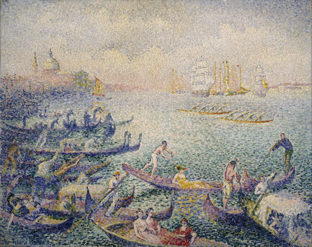Regatta i Venedig av Henri Edmond Cross