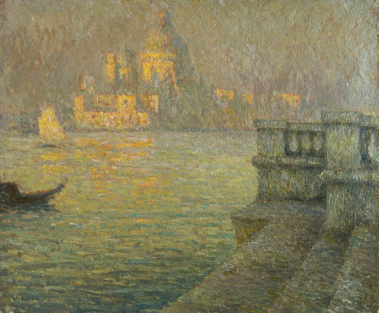 La Salute, Venedig av Henri Eugene Augustin Le Sidaner