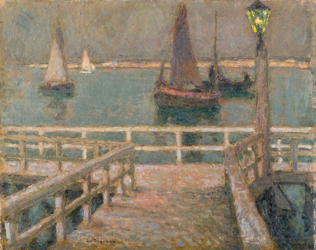 The Pier (olja) av Henri Eugene Augustin Le Sidaner