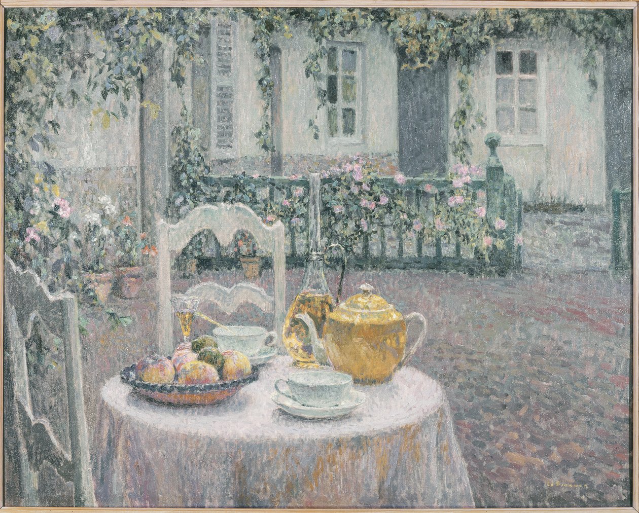 Den rosa duken av Henri Eugene Augustin Le Sidaner
