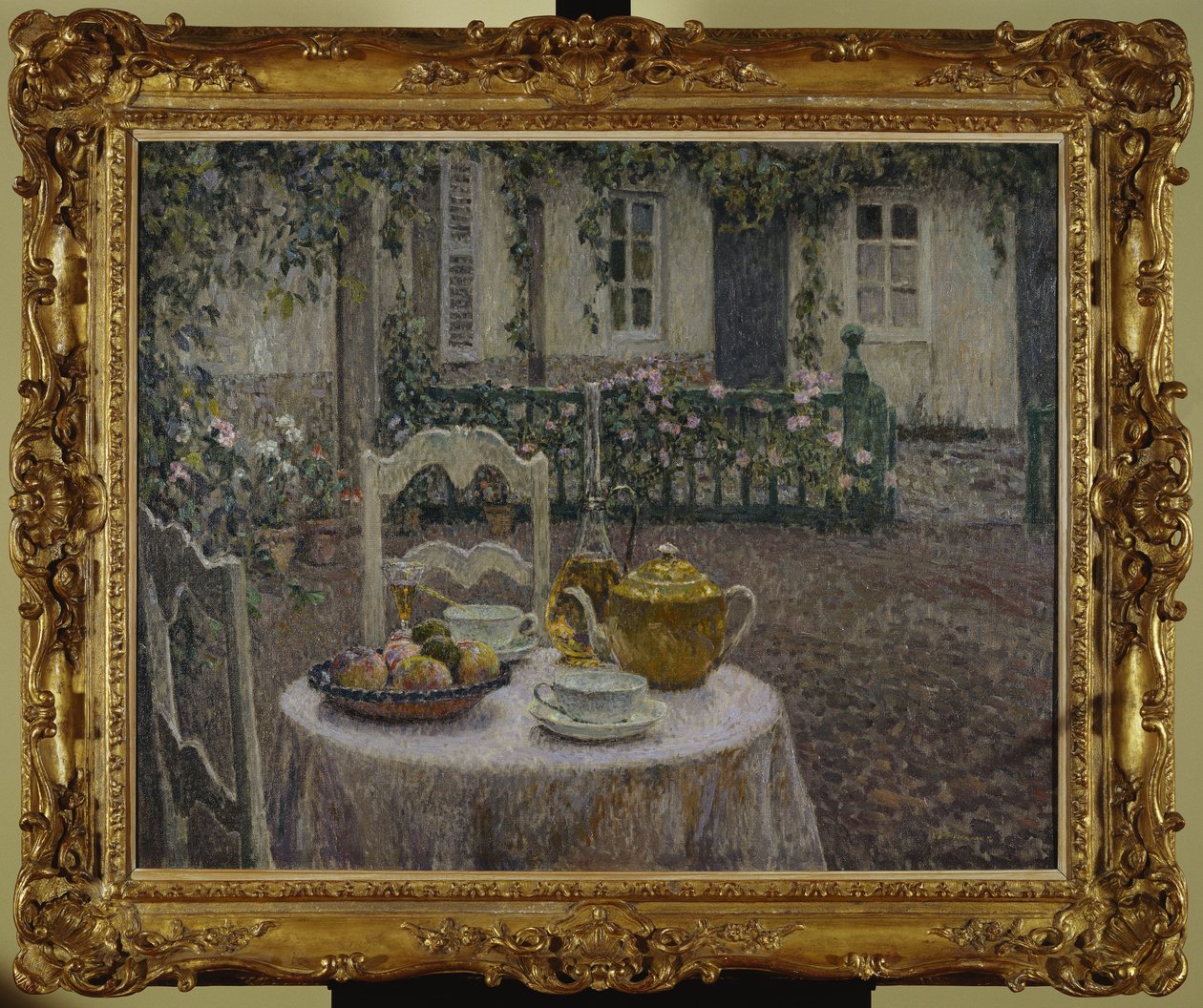 Den rosa duken av Henri Eugene Augustin Le Sidaner