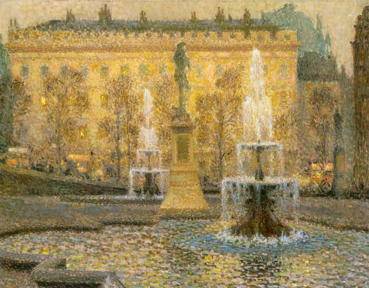 Trafalgar Square, London av Henri Eugene Augustin Le Sidaner