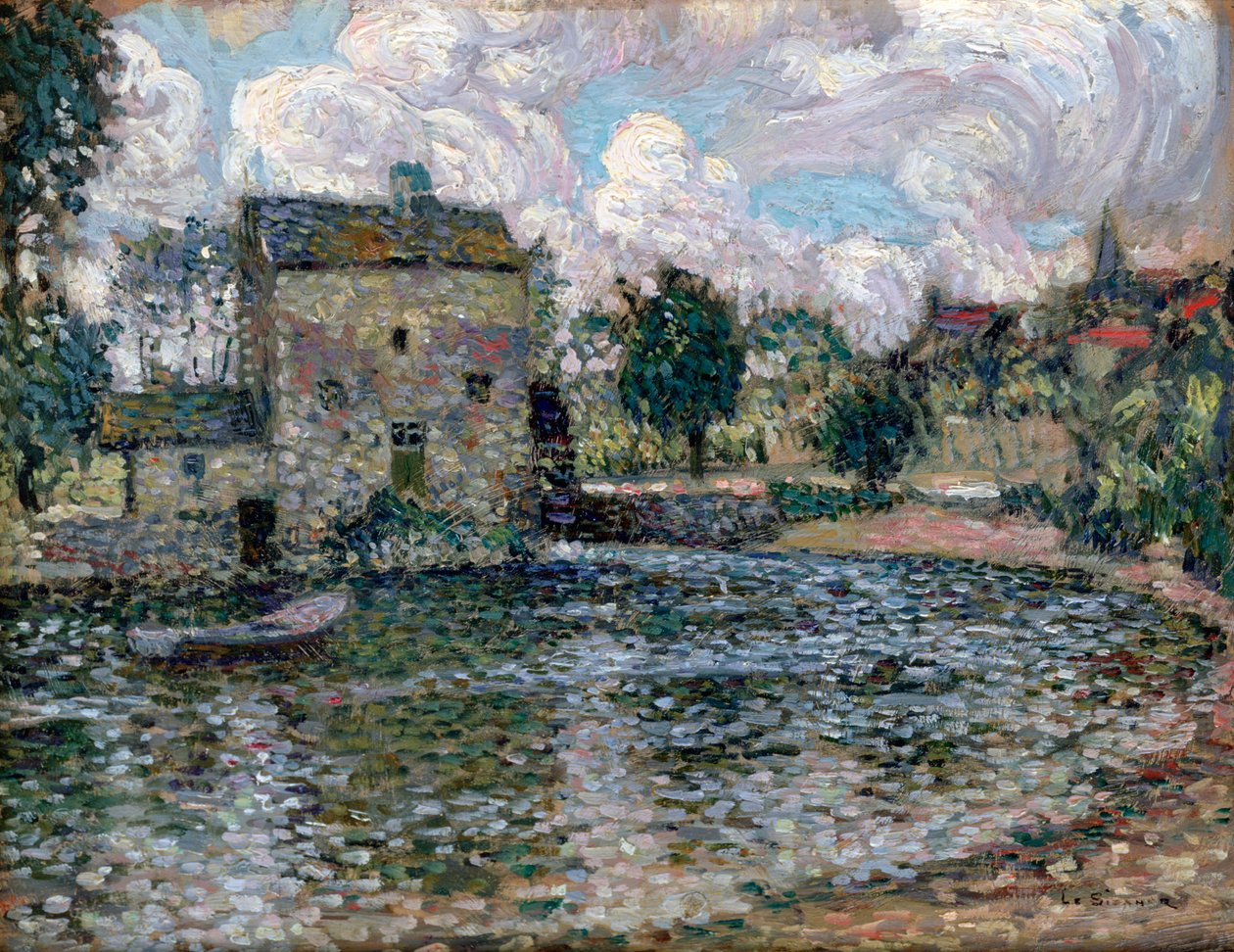 "Kvarnen, Montreuil-Bellay", 1914 av Henri Eugene Le Sidaner