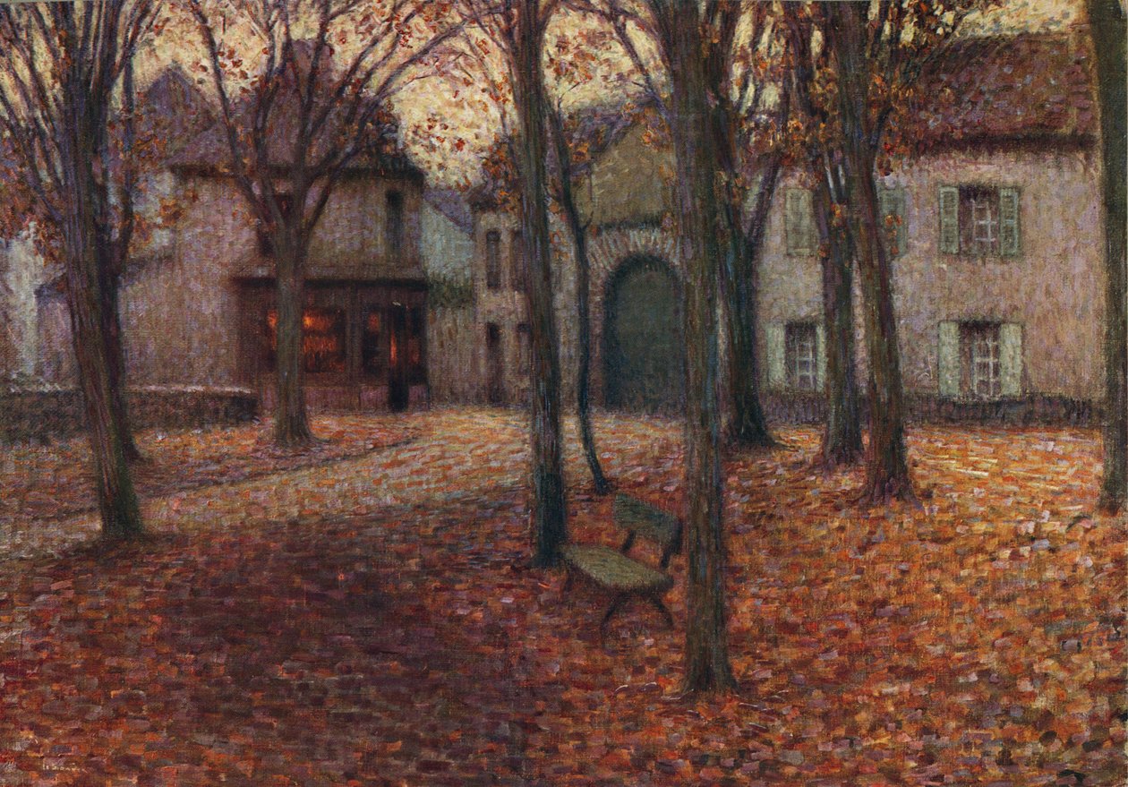 Byn på hösten, c1915 av Henri Eugene Le Sidaner