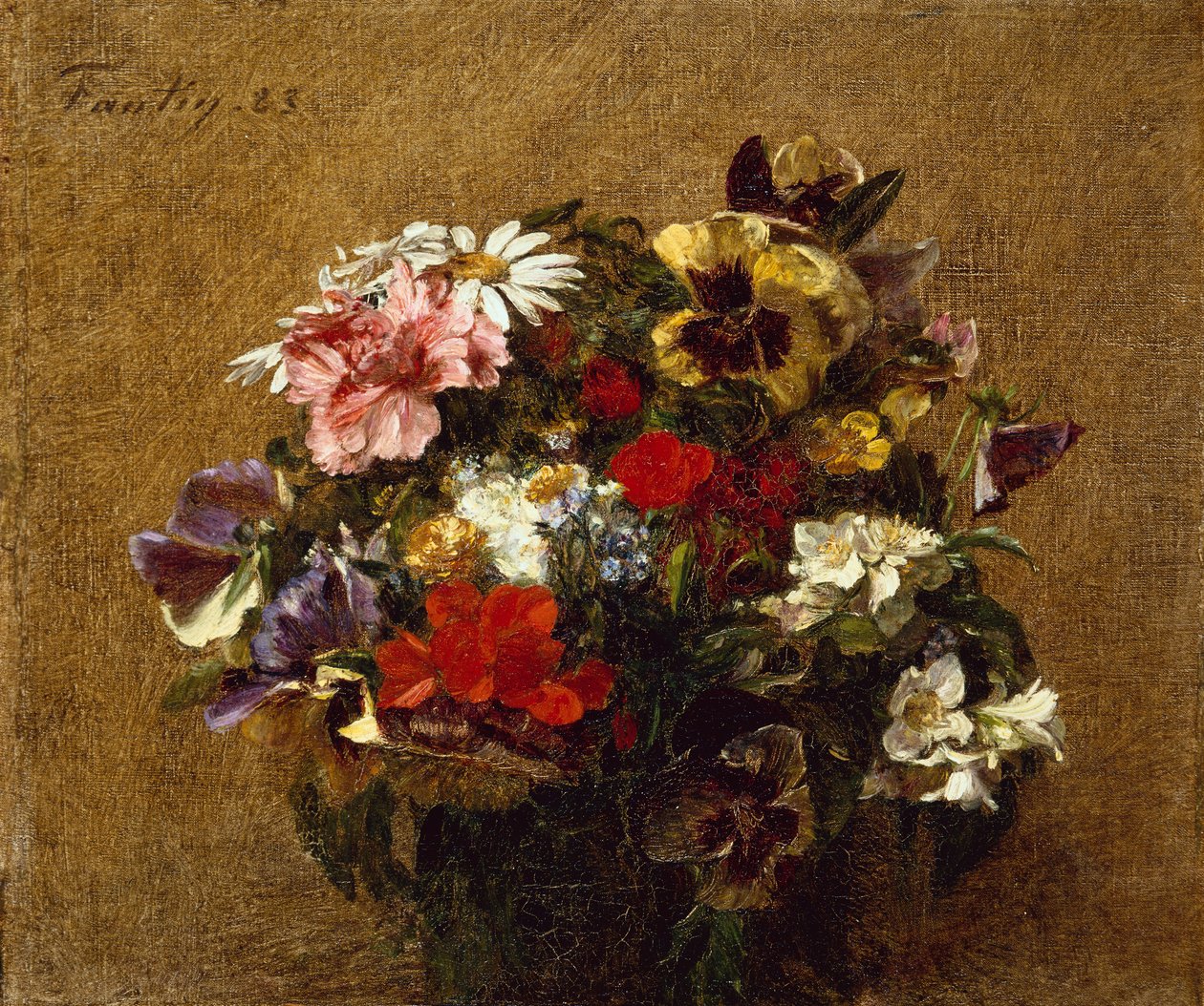 Blombukett av Ignace Henri Jean Fantin Latour
