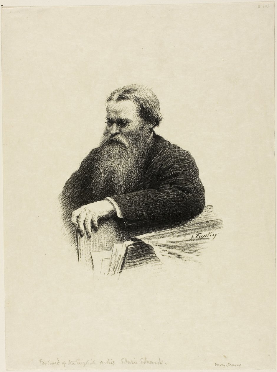 Porträtt av konstnären Edwin Edwards av Henri Fantin Latour
