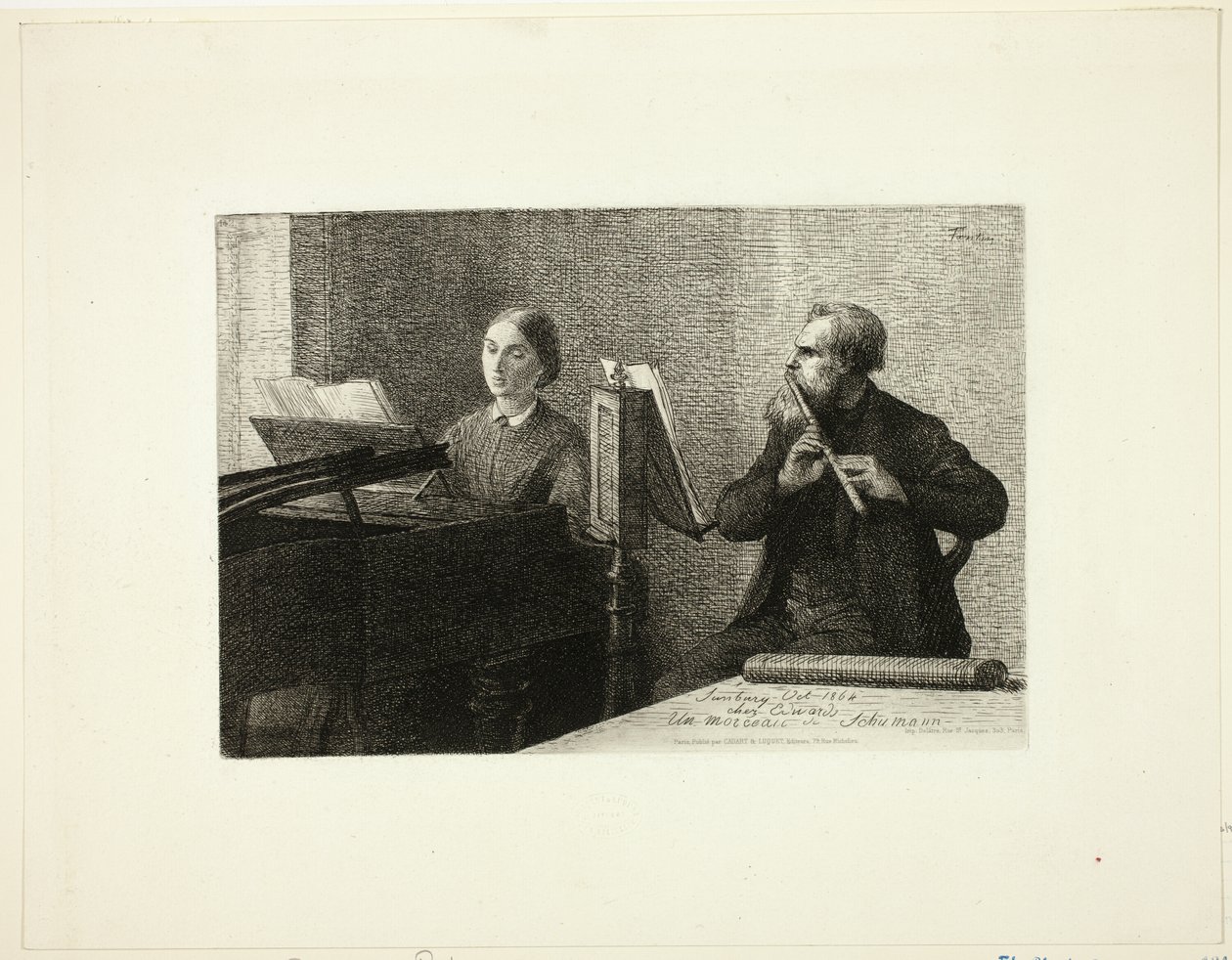 Ett stycke av Schumann av Ignace Henri Jean Fantin Latour