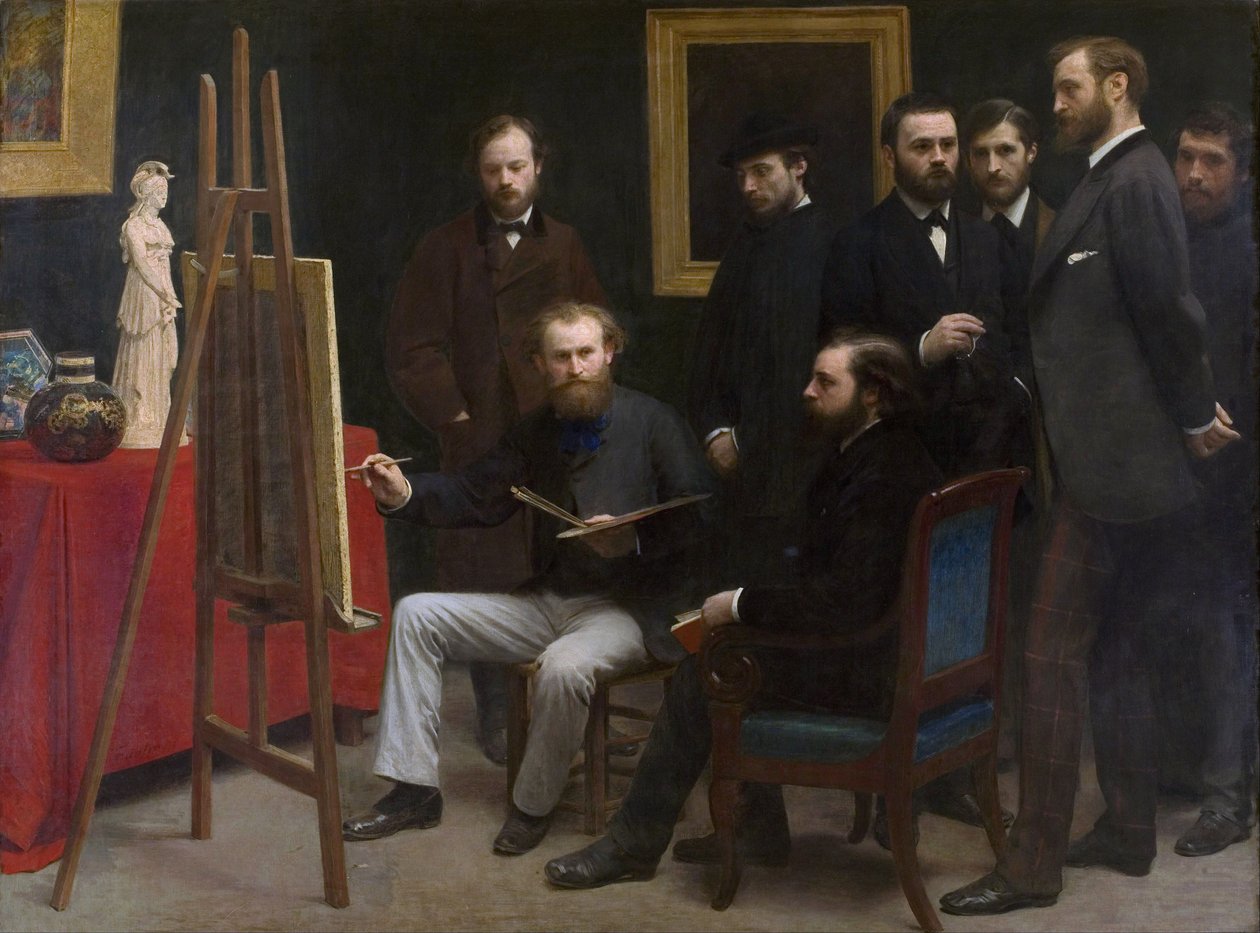 En studio i Les Batignolles av Henri Fantin Latour
