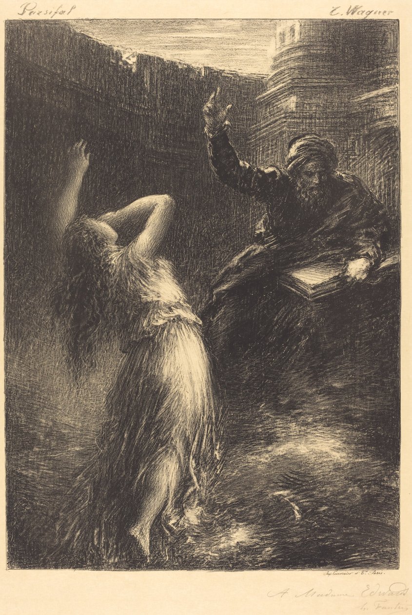 Evocation of Kundry (andra plattan) av Ignace Henri Jean Fantin Latour