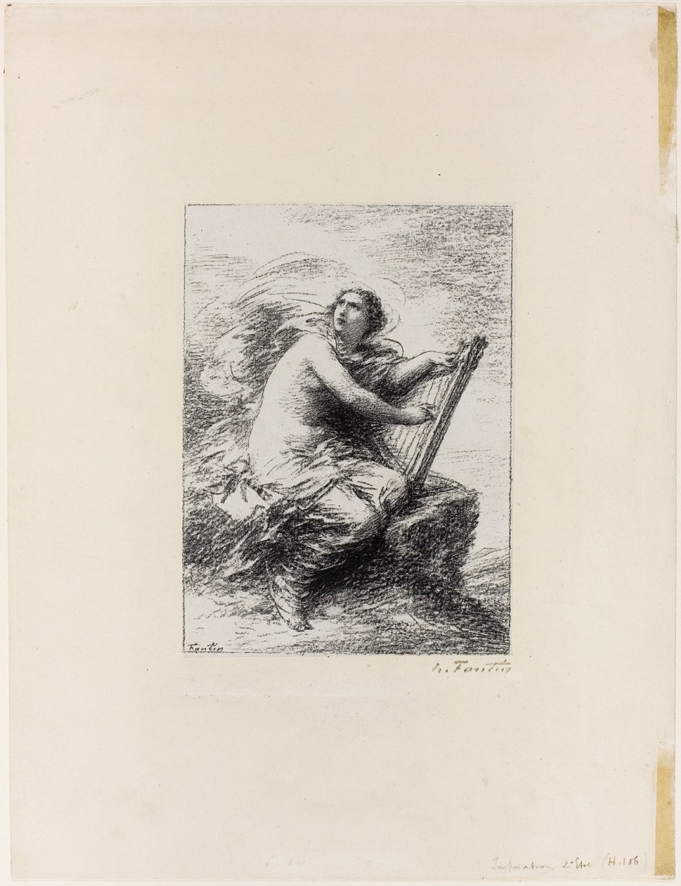 Inspiration, första plattan av Ignace Henri Jean Fantin Latour