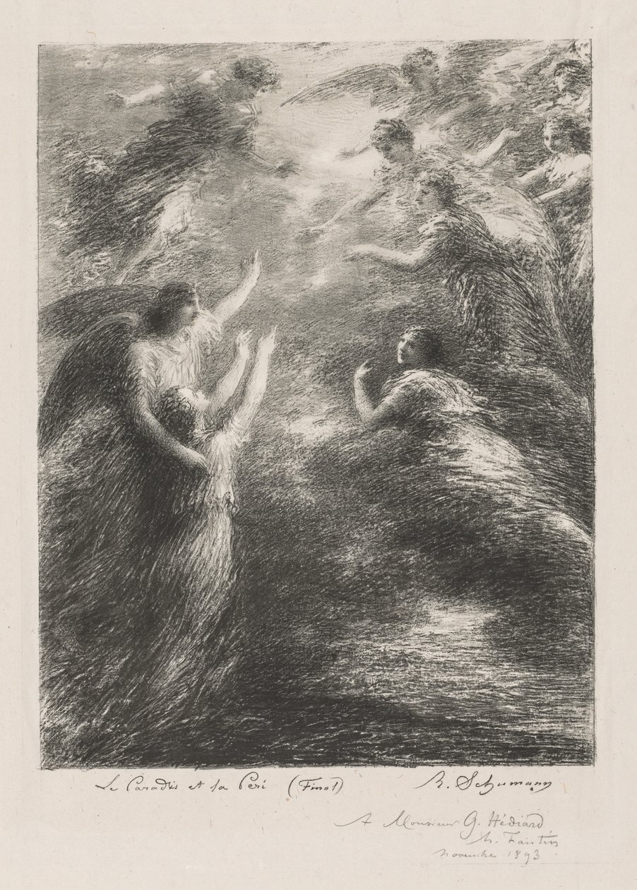 Paradise och Peri av Ignace Henri Jean Fantin Latour