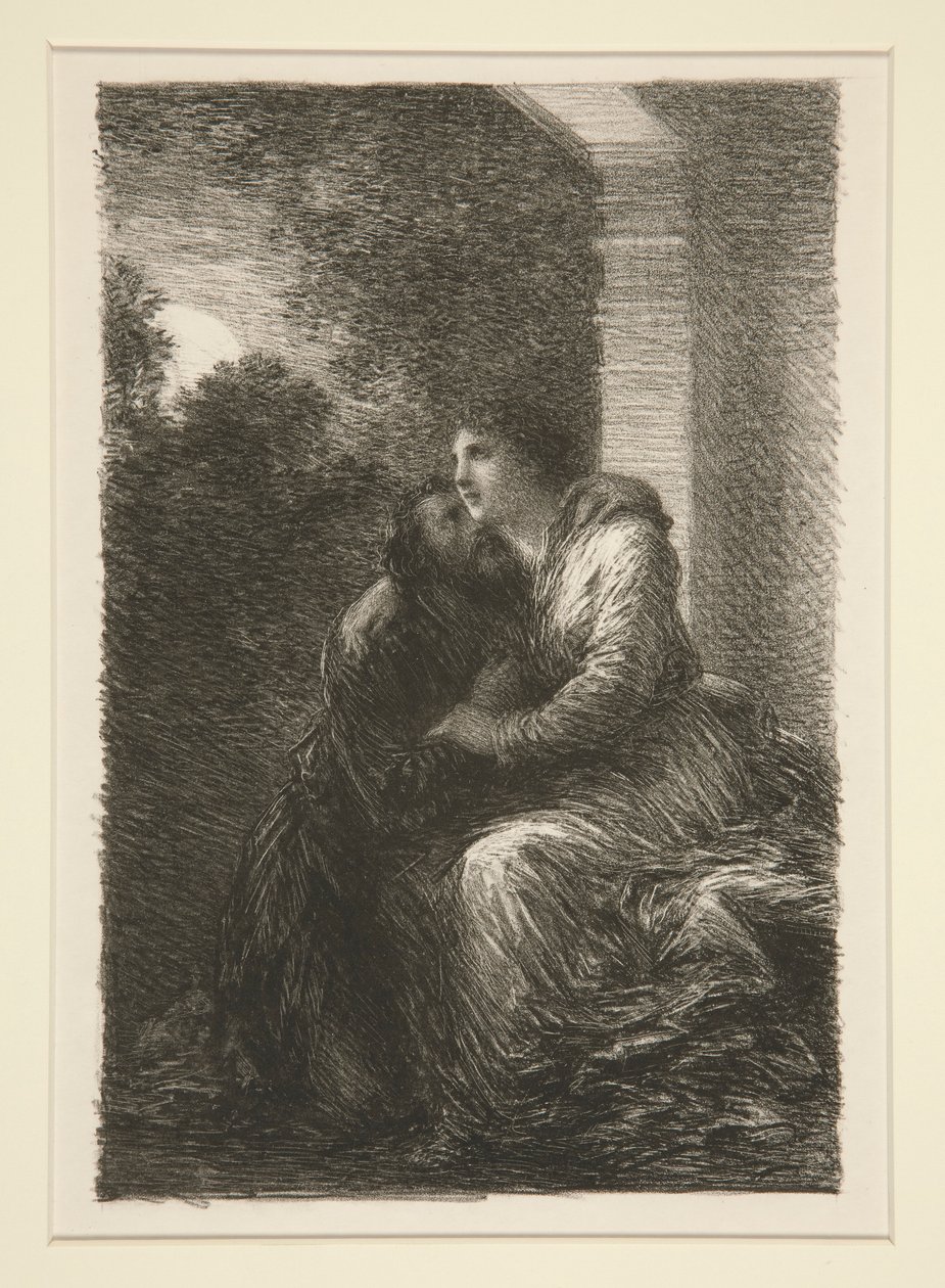 Longherin: akt III, scen d av Ignace Henri Jean Fantin Latour