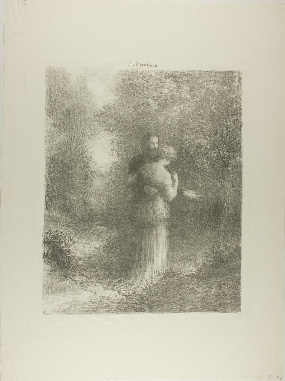 Kärleksdikter, första tallriken av Ignace Henri Jean Fantin Latour