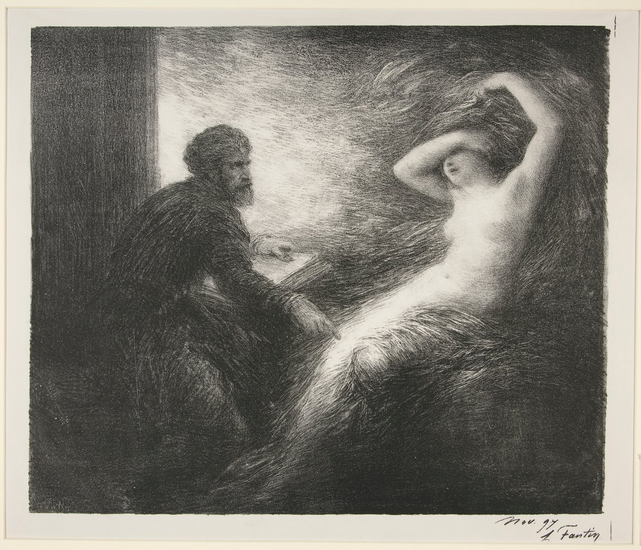 Parsifal: Akt II. Frammaning av Kundry av Ignace Henri Jean Fantin Latour