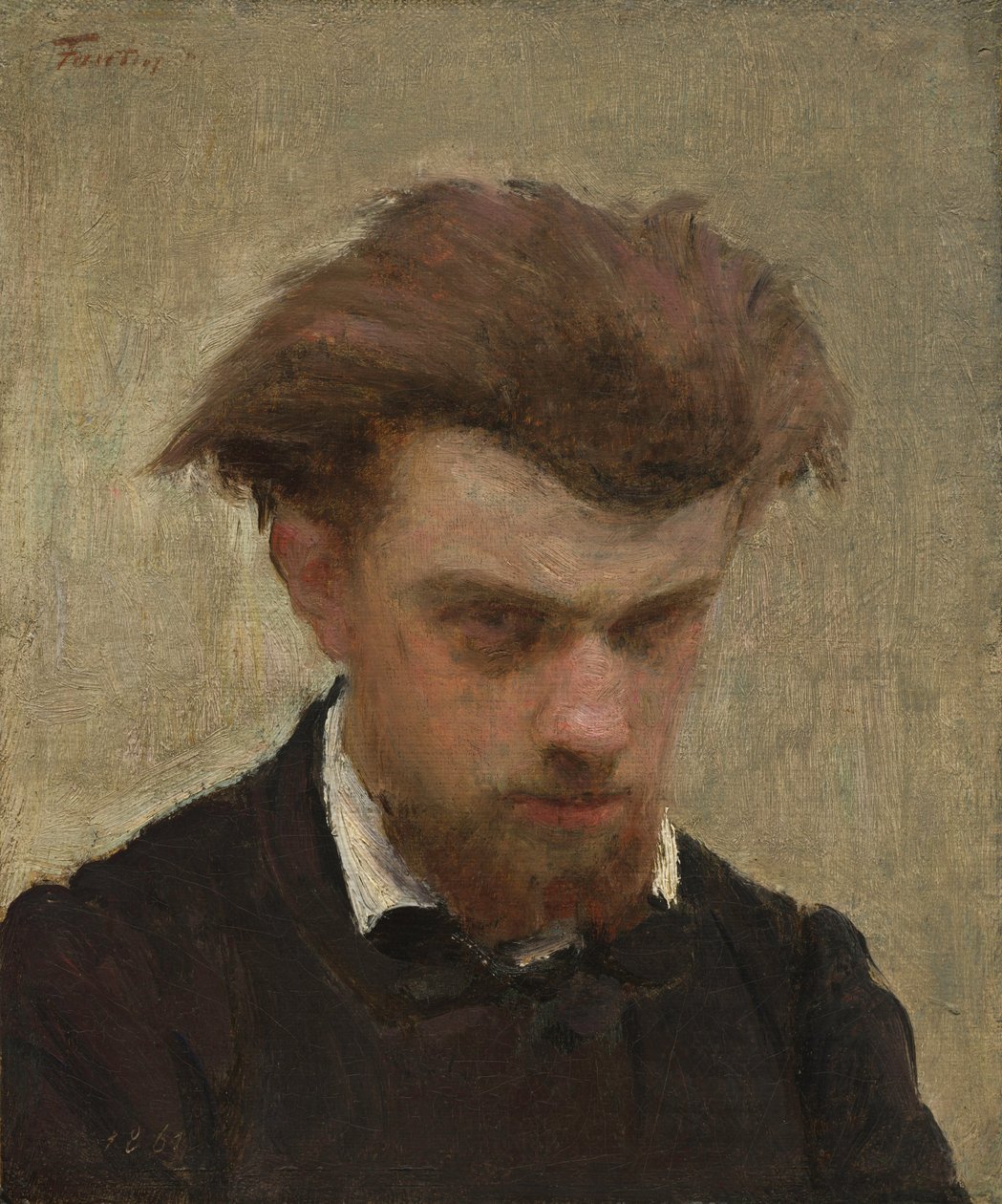 Självporträtt av Ignace Henri Jean Fantin Latour