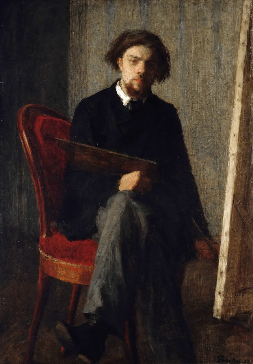 Självporträtt, 1858. av Ignace Henri Jean Fantin Latour