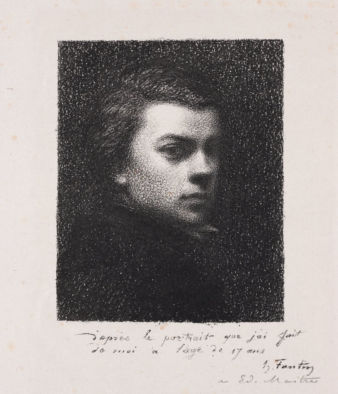 Konstnären vid 17 år av Ignace Henri Jean Fantin Latour
