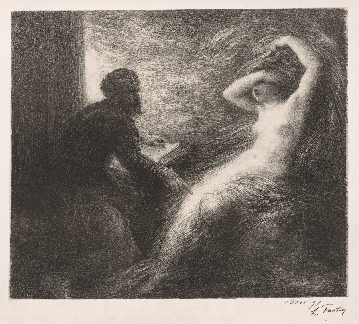 Frammaningen av Kundry av Ignace Henri Jean Fantin Latour