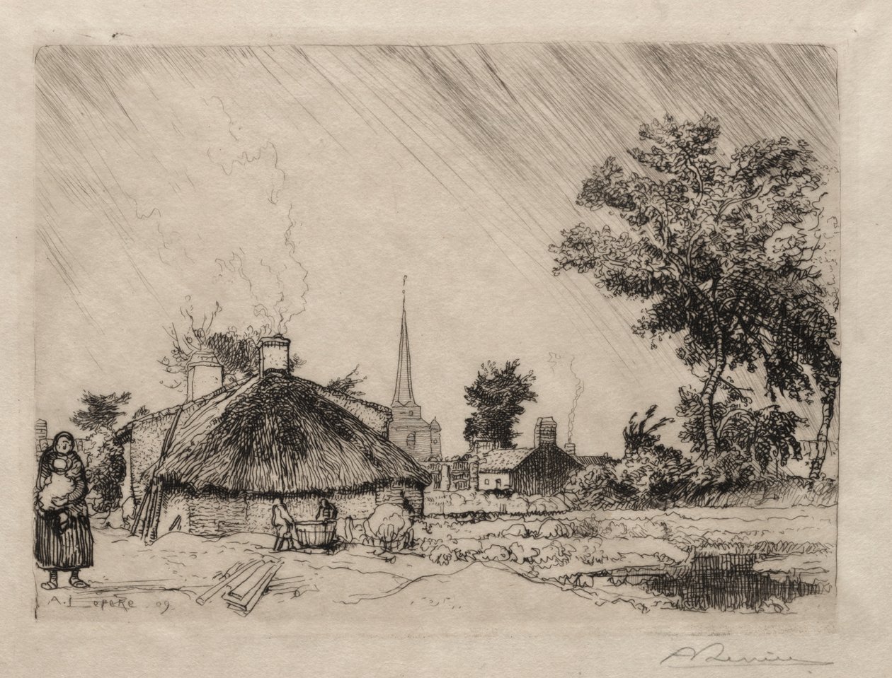 Duschen: St. Jean-de-Monte av Ignace Henri Jean Fantin Latour