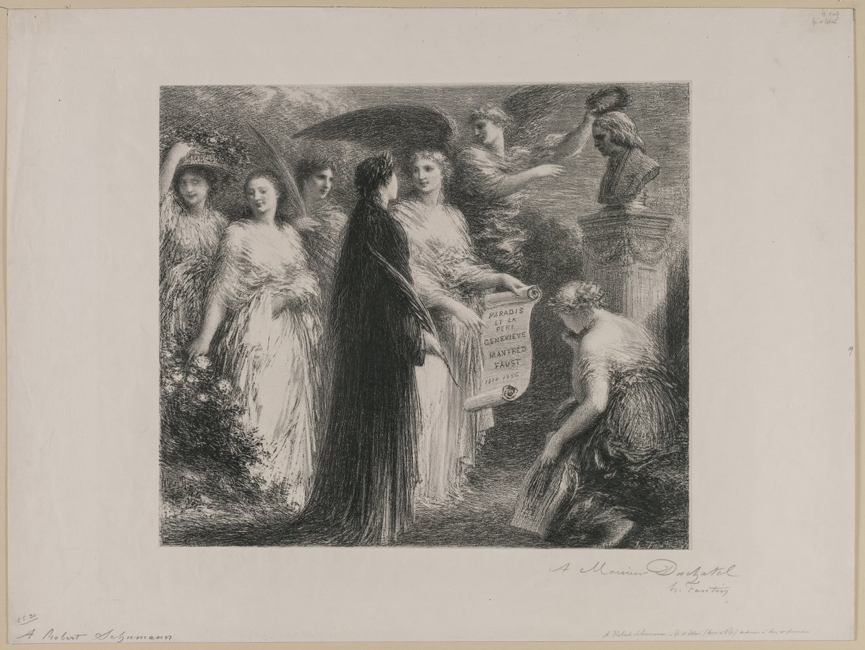 Till Robert Schumann, 1894. av Ignace Henri Jean Fantin Latour