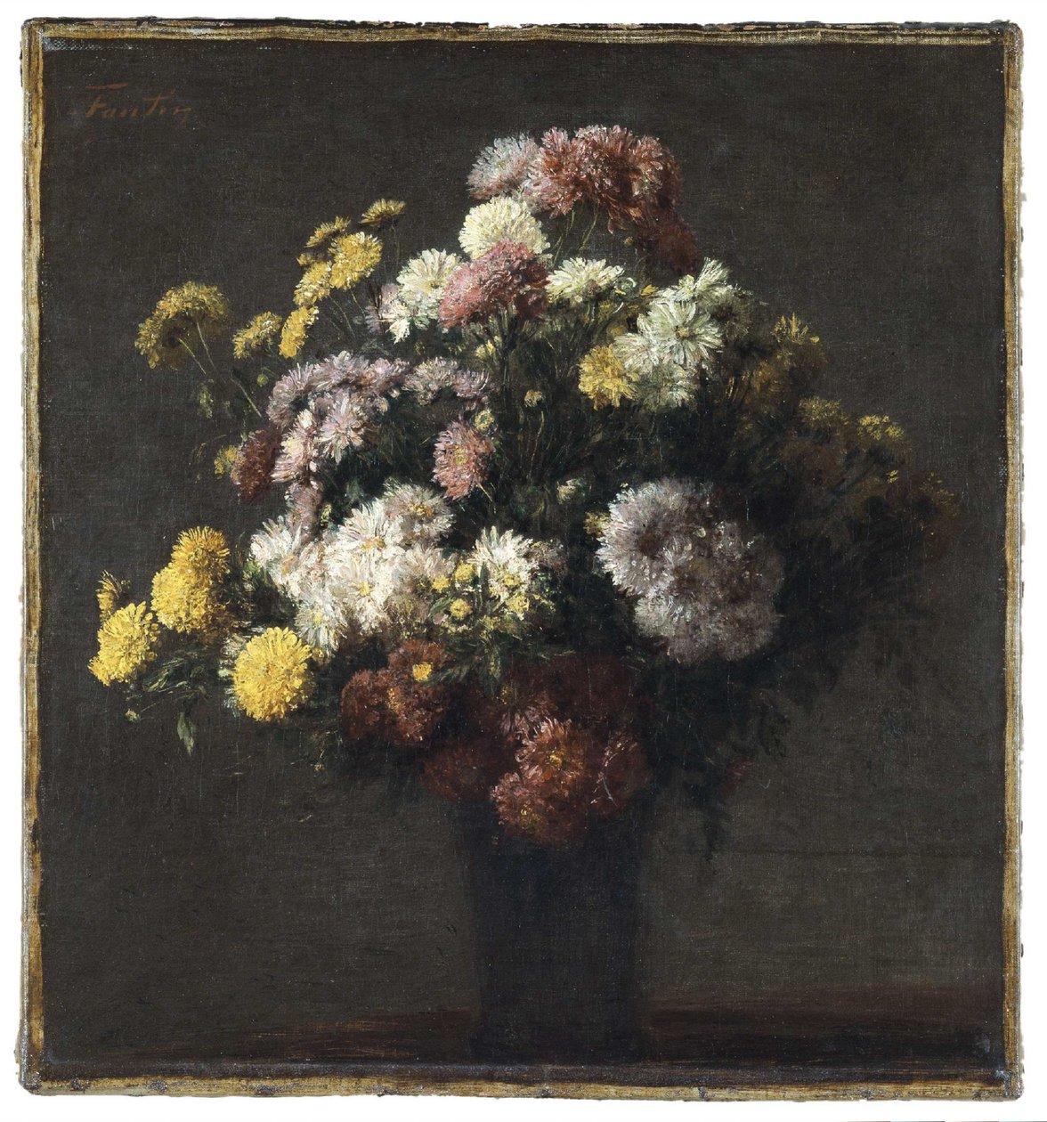 Vas med krysantemum av Henri Fantin Latour