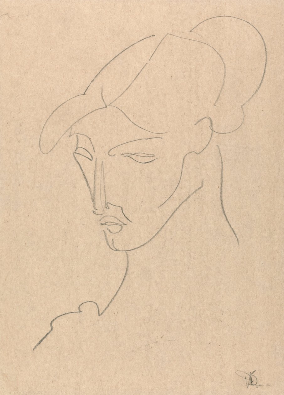 Porträtt av en kvinna av Henri Gaudier Brzeska
