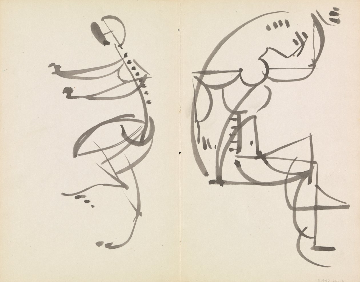 Två figurstudier av Henri Gaudier Brzeska