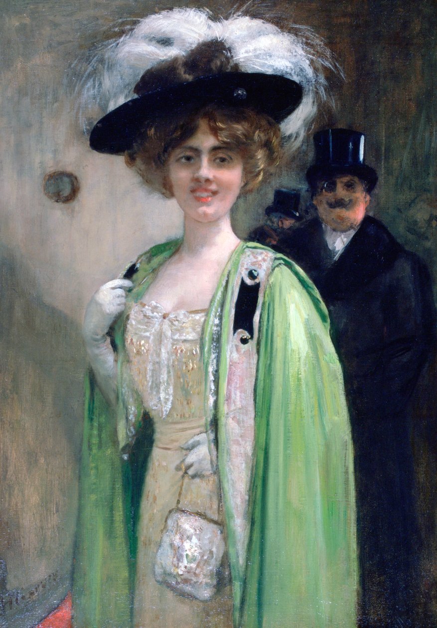 Ett par som anländer till en händelse, c1872-1929 av Henri Gervex