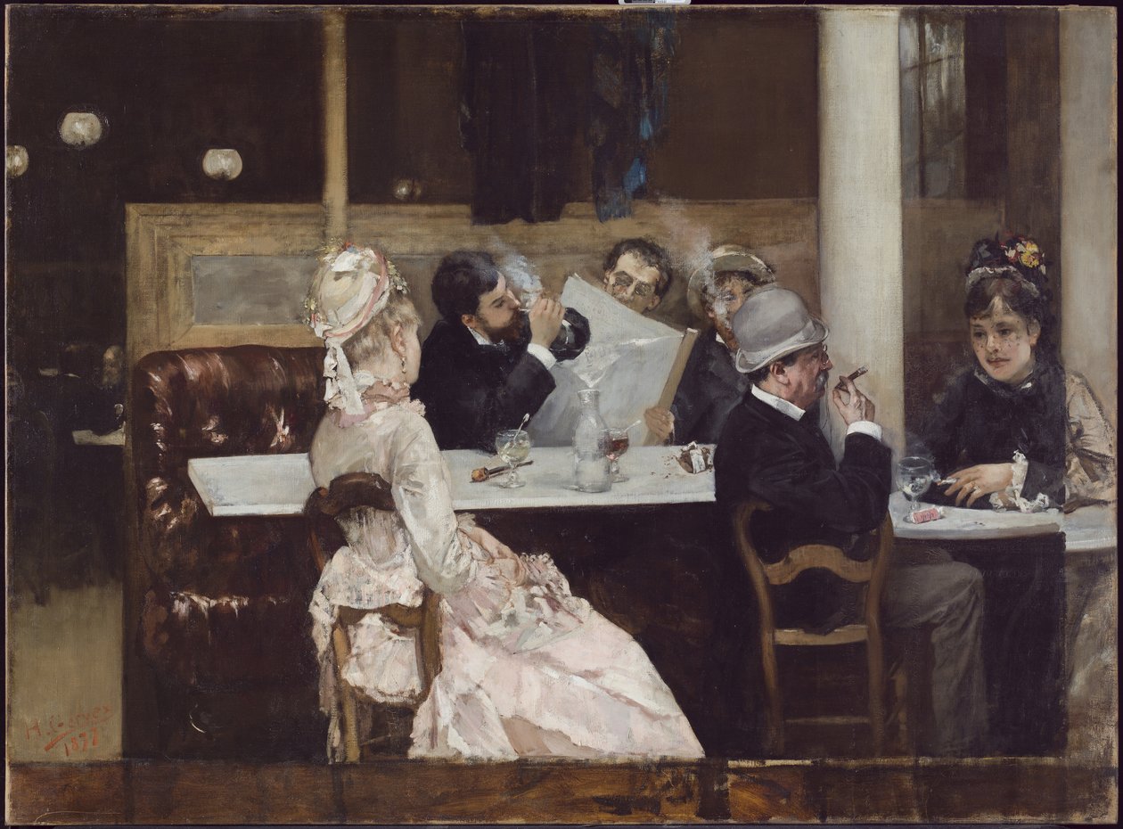 Caféscen i Paris, 1877 av Henri Gervex