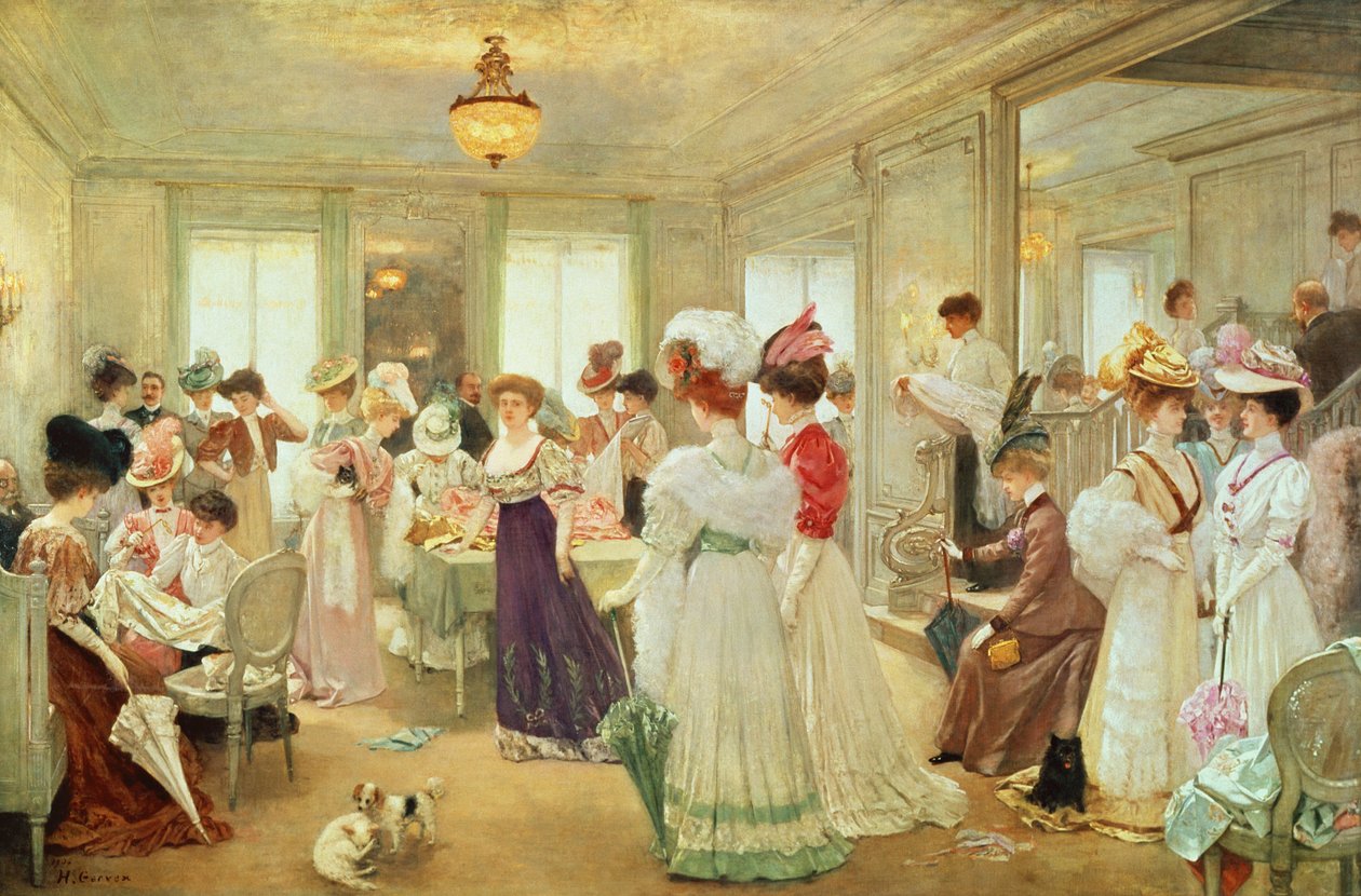 Fem timmar på Couturier Paquin, 1906 av Henri Gervex