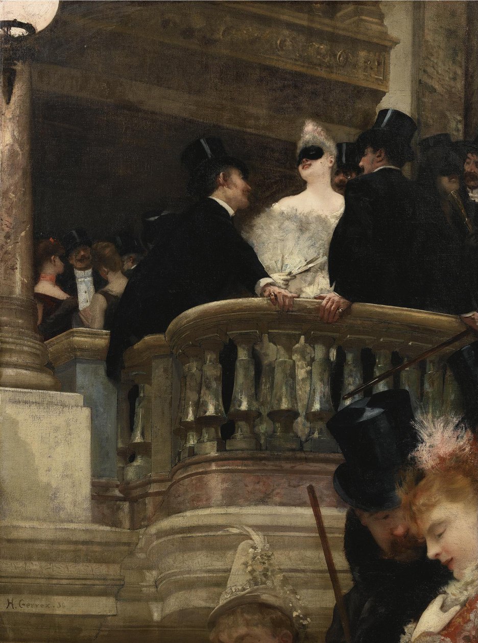 Maskerad bal på operan, 1886 av Henri Gervex