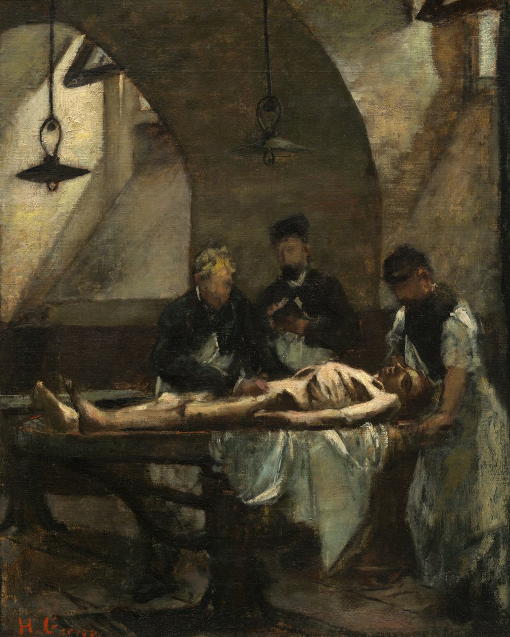 Studie för "Obduktion på Hôtel-Dieu" av Henri Gervex