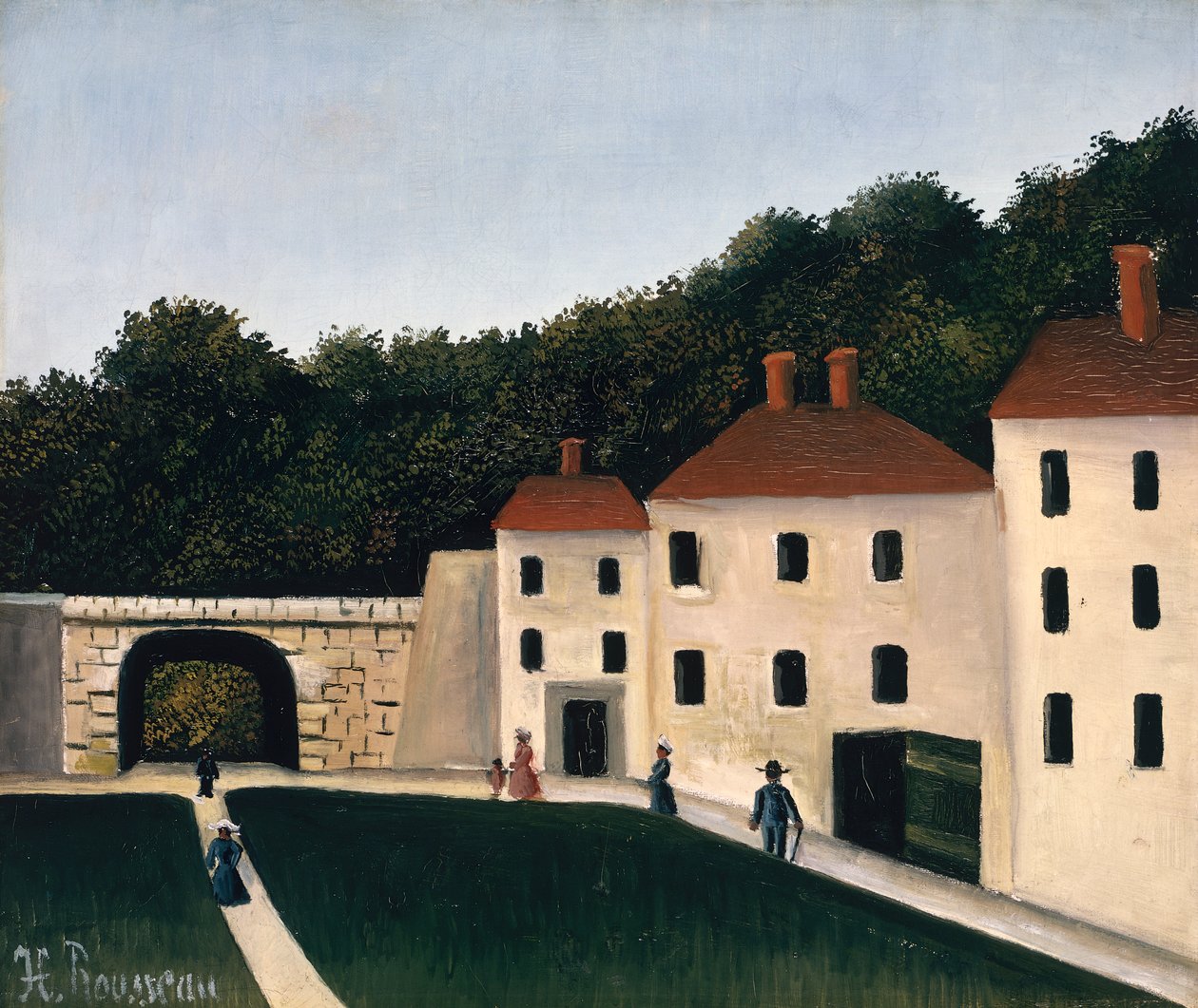 Vandrare i en park av Henri J.F. Rousseau