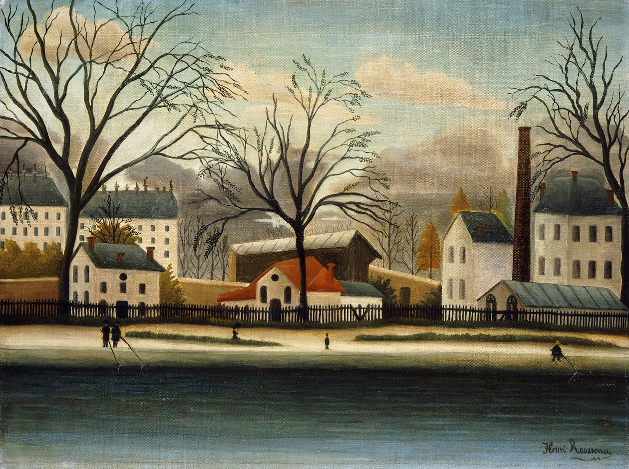 Förorter; Banlieue, c.1896 av Henri J.F. Rousseau