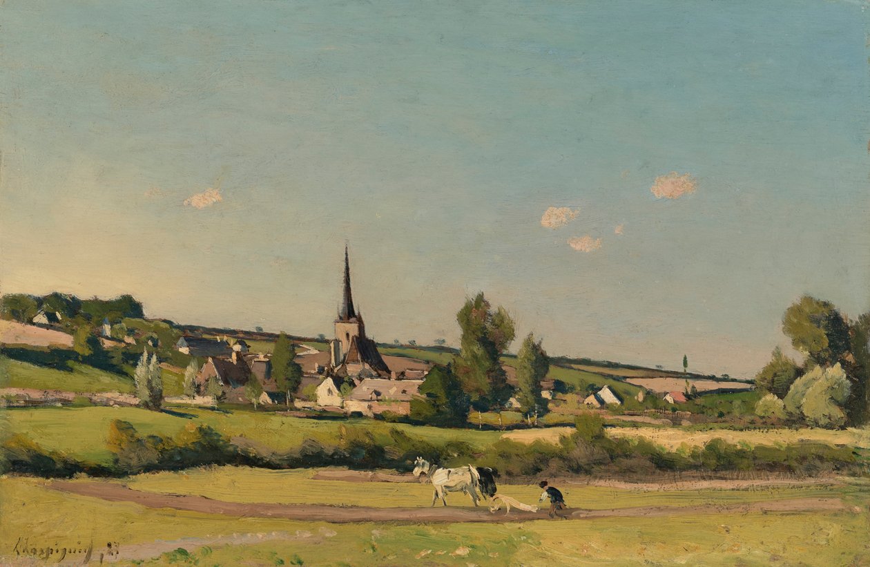 Utsikt över Saint Privé av Henri Joseph Harpignies